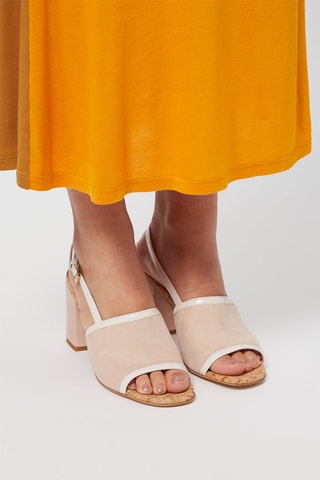 Sandales à talons en nubuck - Nude - Harmont & Blaine