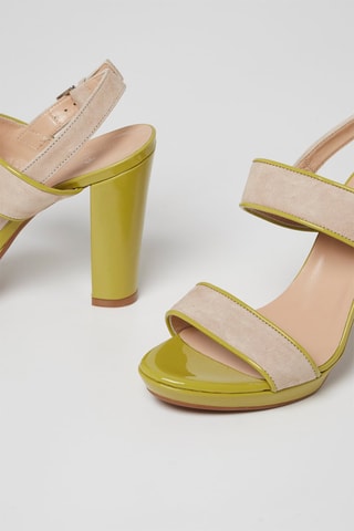 Sandales à talons en nubuck - Nude - Harmont & Blaine