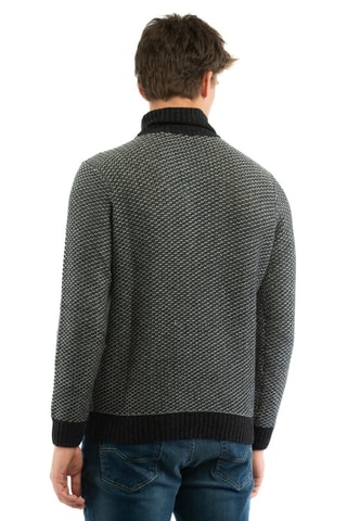 Pull en laine et cachemire - Noir et blanc