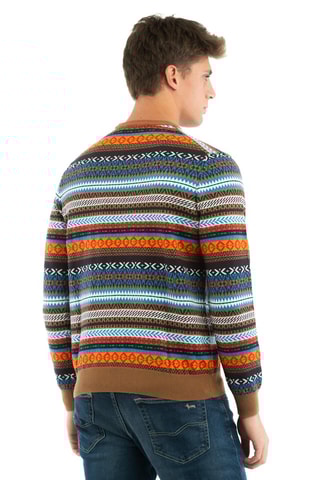 Pull en laine - Marron et orange