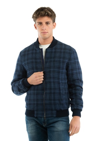 Bomber en laine - Bleu marine 