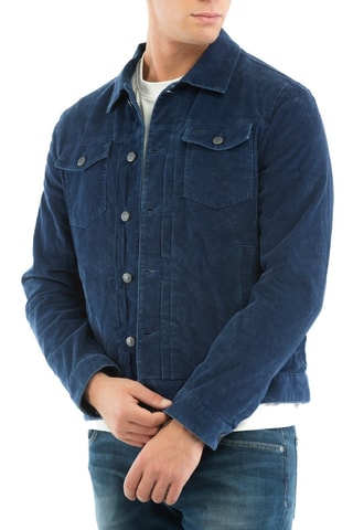 Veste en velours - Bleu nuit