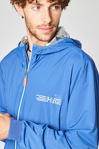 Coupe-vent à capuche - Bleu cobalt  - Harmont & Blaine