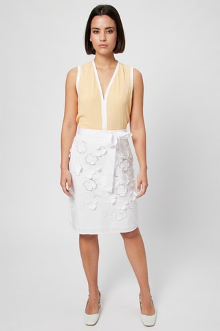 Jupe droite taille haute - Blanc - Harmont & Blaine