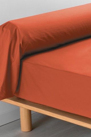 Federa Cuscino alla francese in cotone 78 fili/cm² Percaline - Terracotta