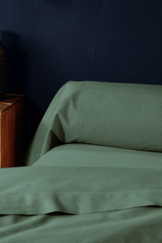 Federa cuscino alla francese in cotone 57 fili/cm² Lina - Verde