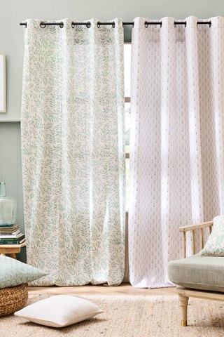 Tenda Naya - Verde salvia e bianco - 140 x 280 cm