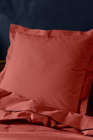 Federa in cotone 57 fili/cm² Lina - Terracotta