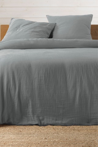 Parure copripiumino in cotone 57 fili/cm² Angelia - Grigio