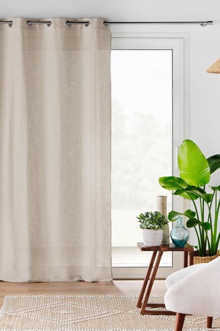 Tenda voile Cloris  - 140 x 240 cm - Marrone chiaro