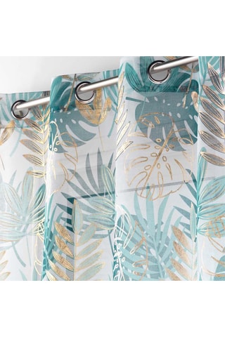 Tenda voile Ornella - Bianco e verde - 140 x 240 cm