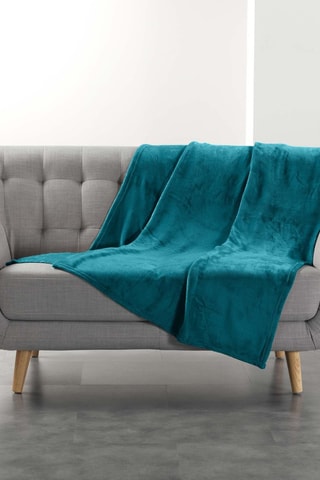 Plaid Flanou - Petrolio - 125 x 150 cm