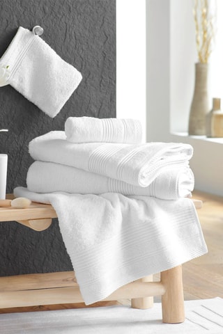 Asciugamano ospite Tendresse - Bianco - 30 x 50 cm