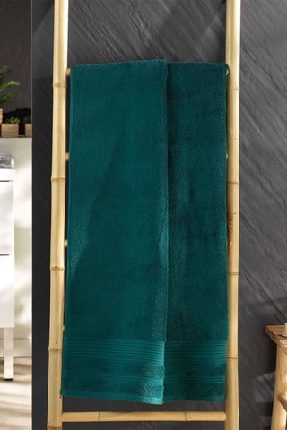Telo doccia Tendresse - Verde smeraldo - 70 x 130 cm