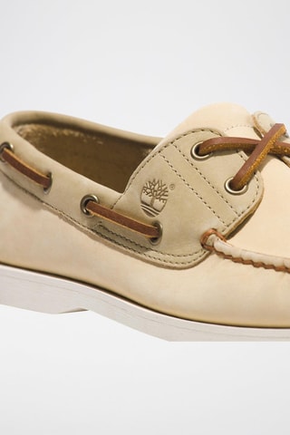 Chaussures bateau en nubuck - Jaune