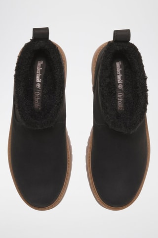 Bottines fourrées en nubuck - Noir