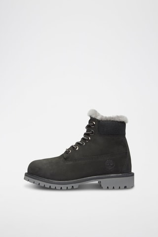 Bottines fourrées en cuir Premium - Noir