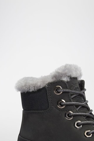 Bottines fourrées en cuir Premium - Noir