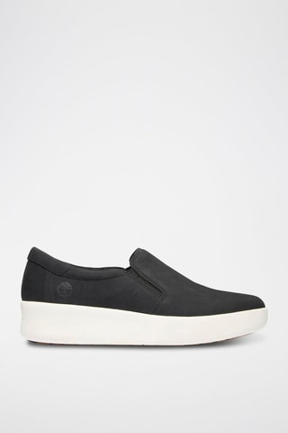 Slip-on plateformes en nubuck - Noir