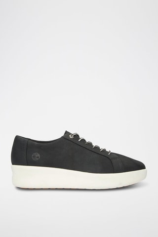 Baskets plateformes en nubuck - Noir