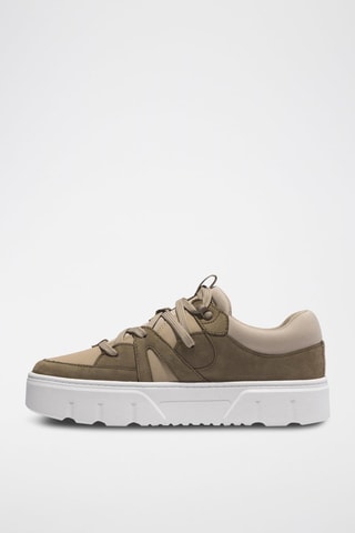 Baskets en nubuck - Vert olive
