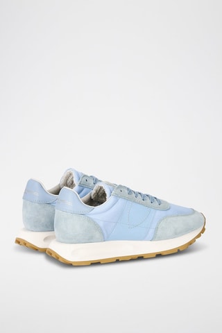 Baskets en cuir de veau nubuck Tour - Ciel