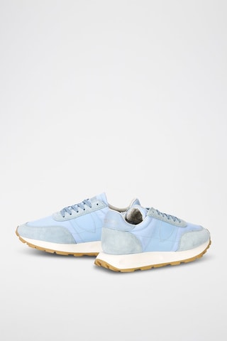 Baskets en cuir de veau nubuck Tour - Ciel