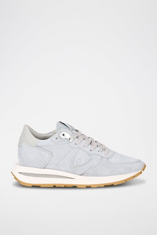 Baskets en cuir de veau nubuck Tropez - Gris