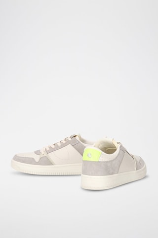 Baskets en cuir La Grande Low - Blanc et gris
