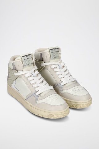 Baskets montantes en cuir La grande - Blanc