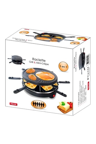 Aparelho para raclette - grelhador - máquina de crepes 6 pessoas