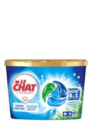 6 x 25 pastilles de lessive Le Chat Disc L'expert Souffle de Fraîcheur