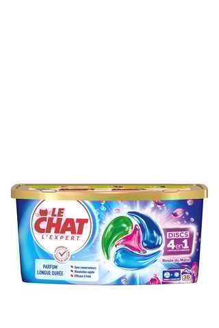 6 x 38 pastilles de lessive Le Chat Disc Fraîcheur Rosée du Matin