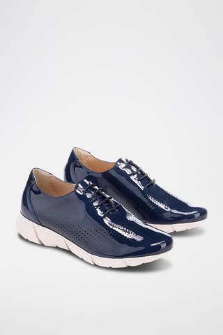 Leren Derby's - Marineblauw