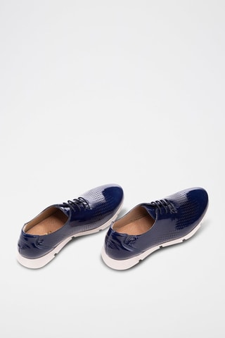 Leren Derby's - Marineblauw