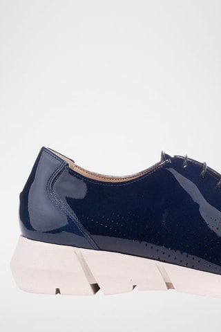 Leren Derby's - Marineblauw