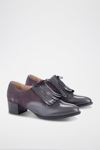 Nubuck Derby’s met Hak Florentic-Serraje - Grijs