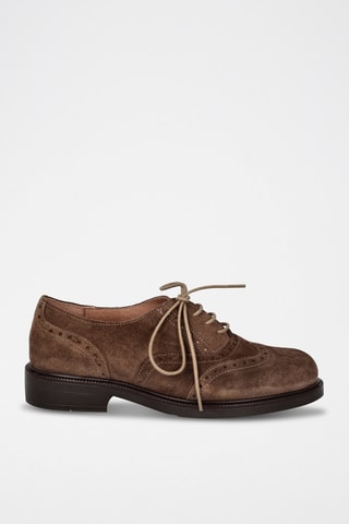 Leren en Nubuck Derby's -  Taupe