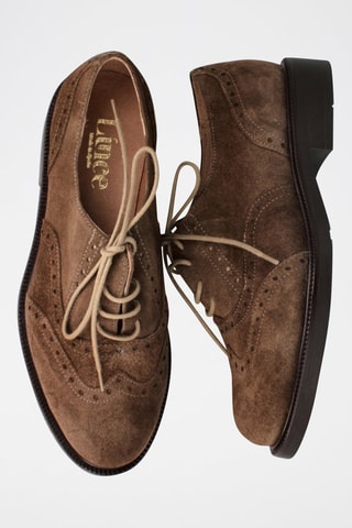 Leren en Nubuck Derby's -  Taupe