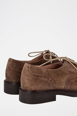 Leren en Nubuck Derby's -  Taupe
