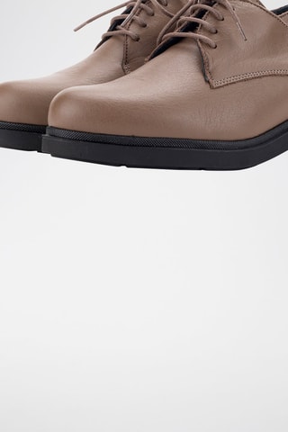 Leren Derby’s Velvet - Taupe