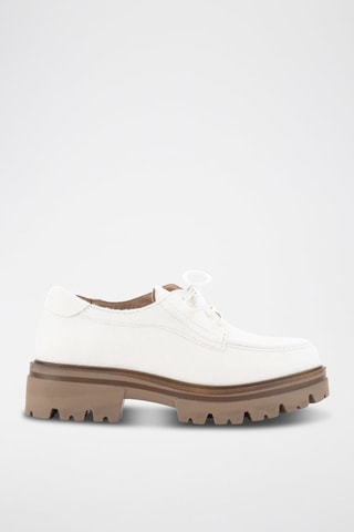 Nubuck Platform Derby’s Michigan - Wit