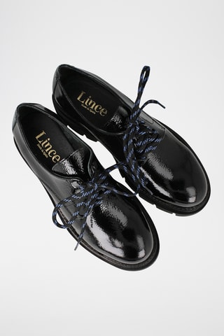 Lakleren Derby's - Zwart