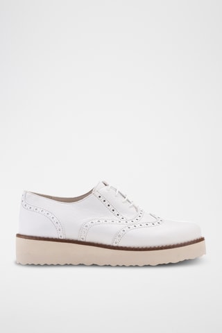 Leren Brogues - Beige
