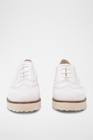 Leren Brogues - Beige