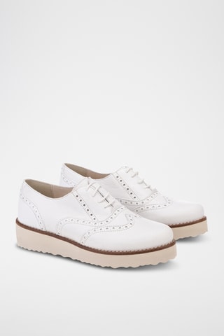 Leren Brogues - Beige