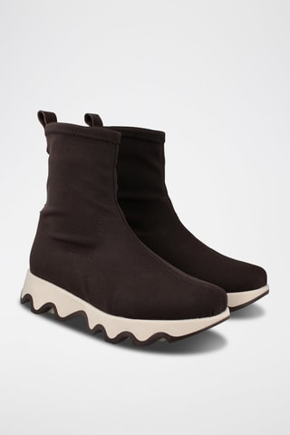 Ténis-meias Ola - Castanho-escuro