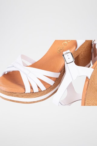 Leren Sandalen met Hak Florencia - Wit