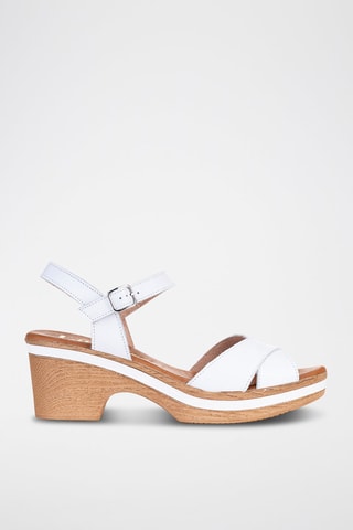 Leren Sandalen met Hak Velvet - Wit