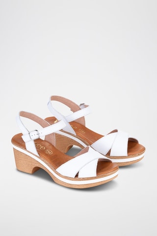 Leren Sandalen met Hak Velvet - Wit
